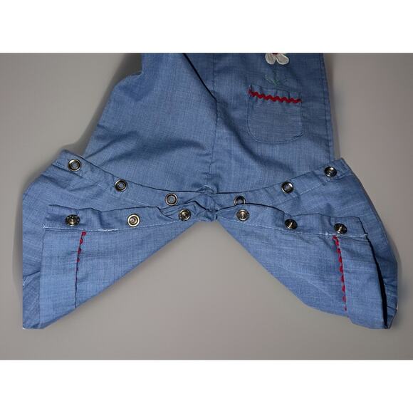 VTG 70s Baby Outfit Red White Blue - Rickrack Trim Retro Rockabilly -Aprox 3-9M - Picture 7 of 7